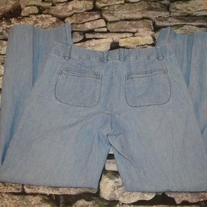 J. Crew Women's City Fit Bootcut Blue Pants Size 4